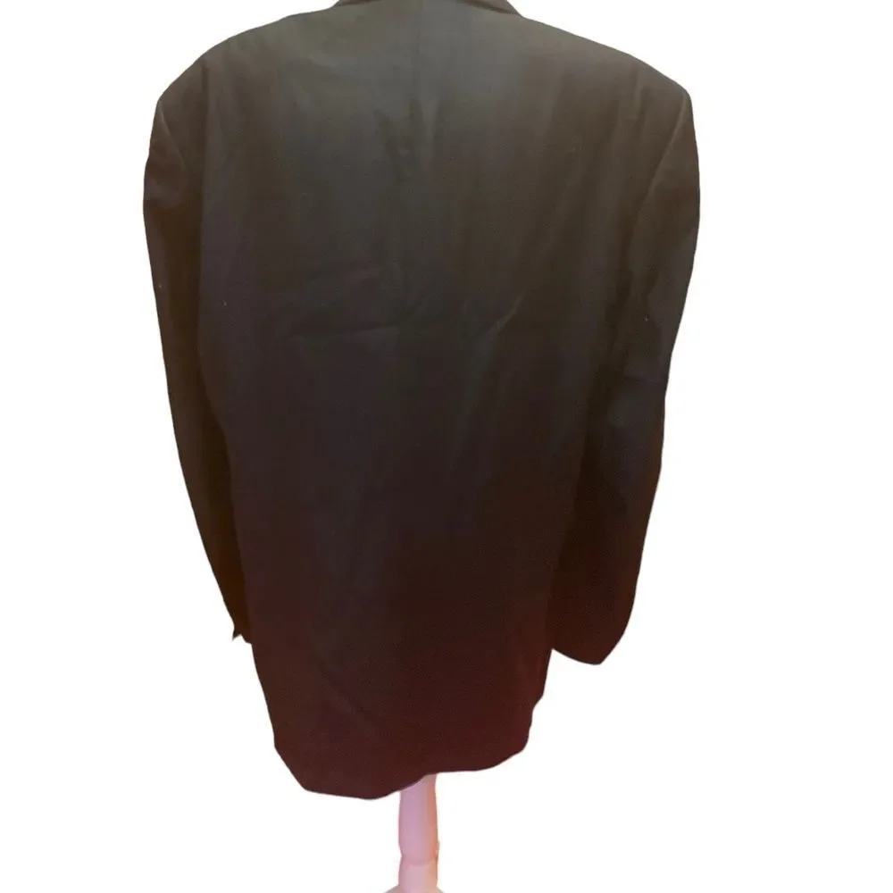 Hugo Boss Blazer Al Capone 100% virgin wool 44L Black Wool Blend Suit Coat